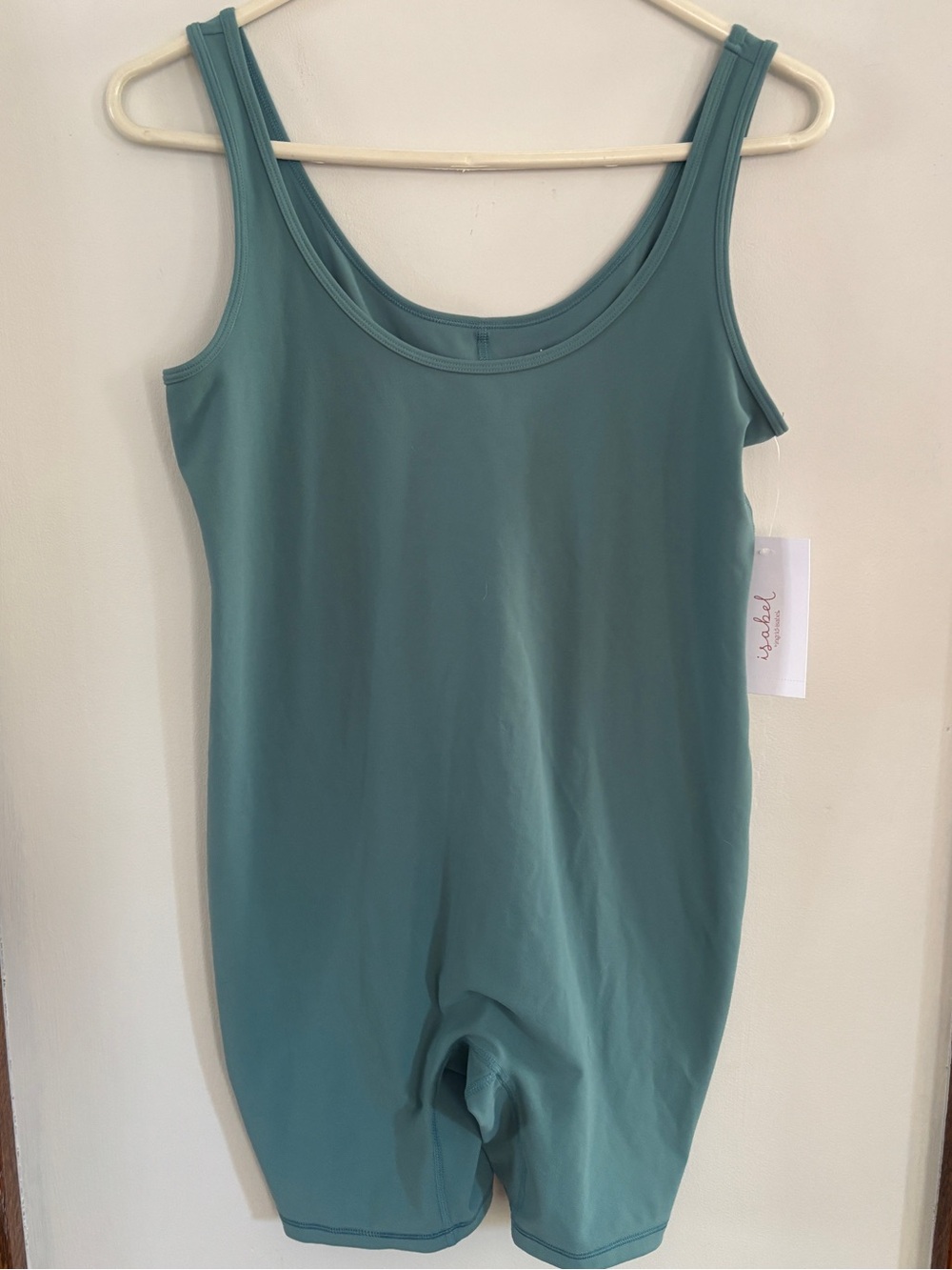 NWT Isabel Maternity One Piece Unitard Sleeveless Romper Green Size Small